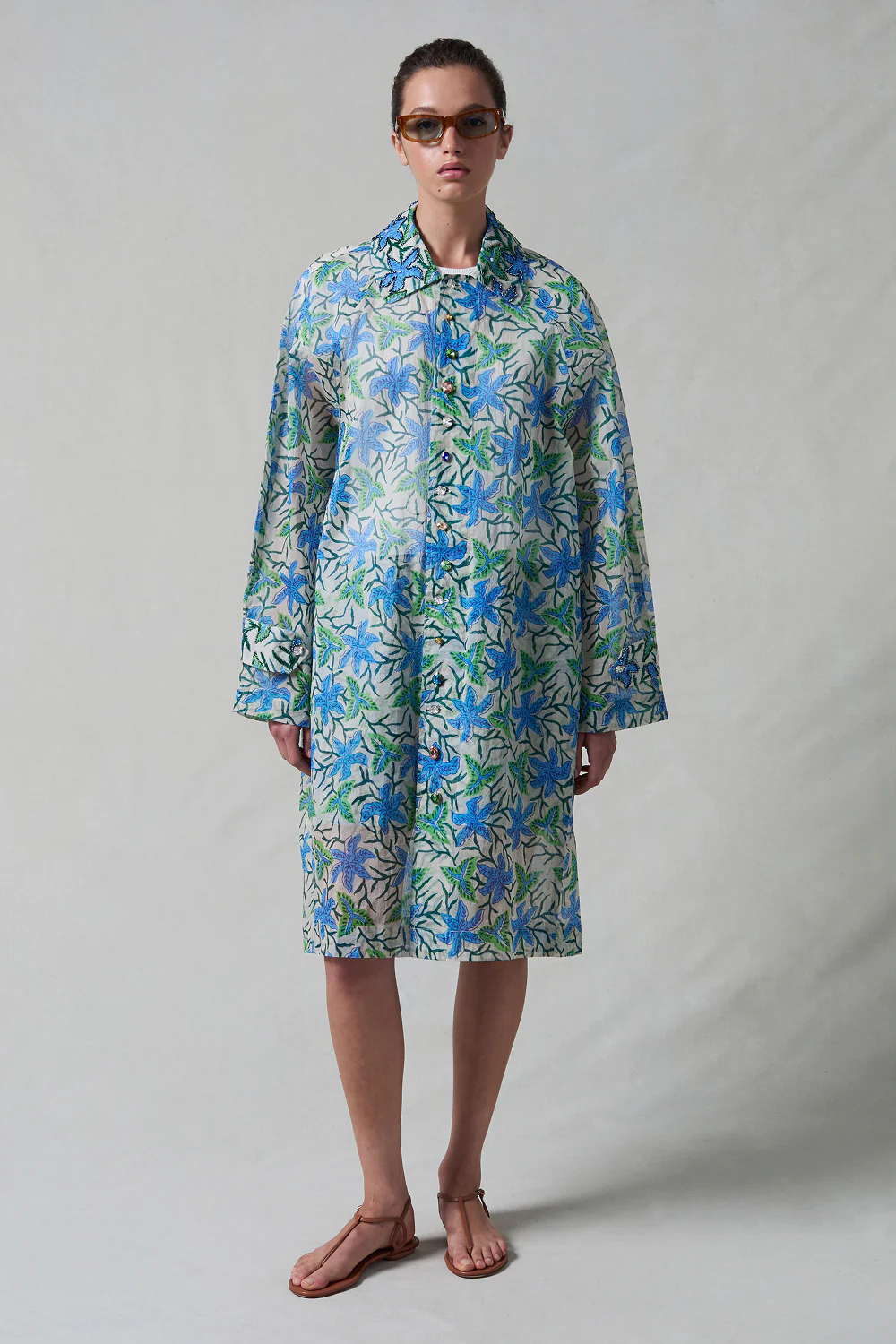 Iggy Paper Trench Coat Maldive Blue - Image 2