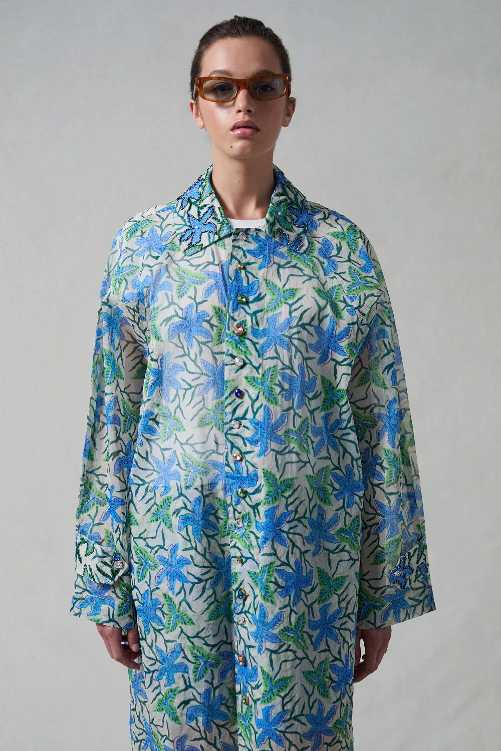 Iggy Paper Trench Coat Maldive Blue - Image 3